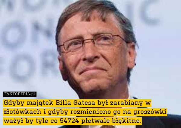 Gdyby majątek Billa Gatesa był