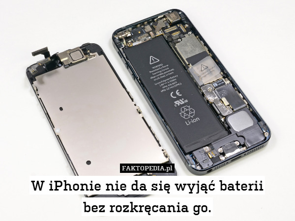 W iPhonie nie da się wyjąć baterii