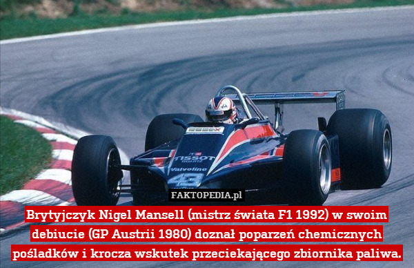 Brytyjczyk Nigel Mansell (mistrz