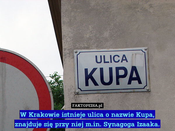 W Krakowie istnieje ulica o nazwie