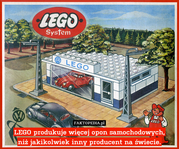 LEGO produkuje więcej opon samochodowych,