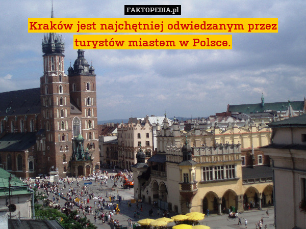 Kraków jest najchętniej odwiedzanym