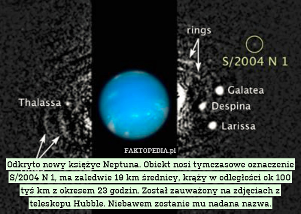 Odkryto nowy księżyc Neptuna.