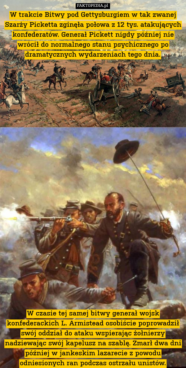 W trakcie Bitwy pod Gettysburgiem