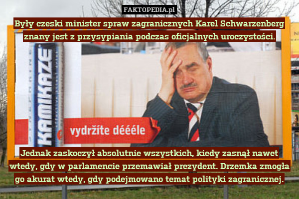 Były czeski minister spraw zagranicznych
