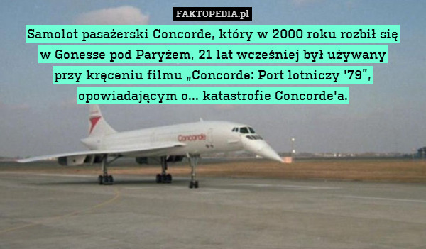 Samolot pasażerski Concorde, który