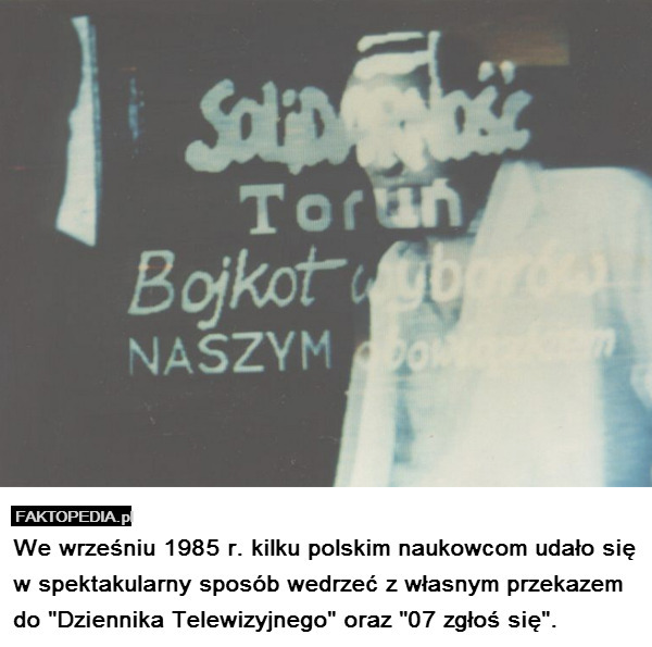 We wrześniu 1985 r. kilku polskim