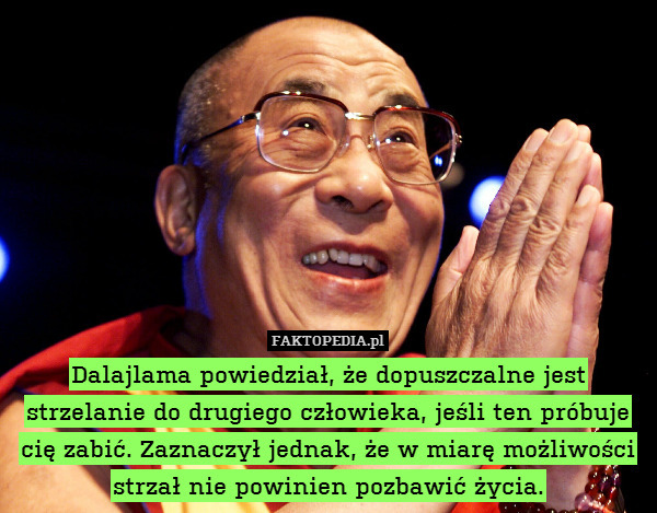 Dalajlama powiedział, że dopuszczalne