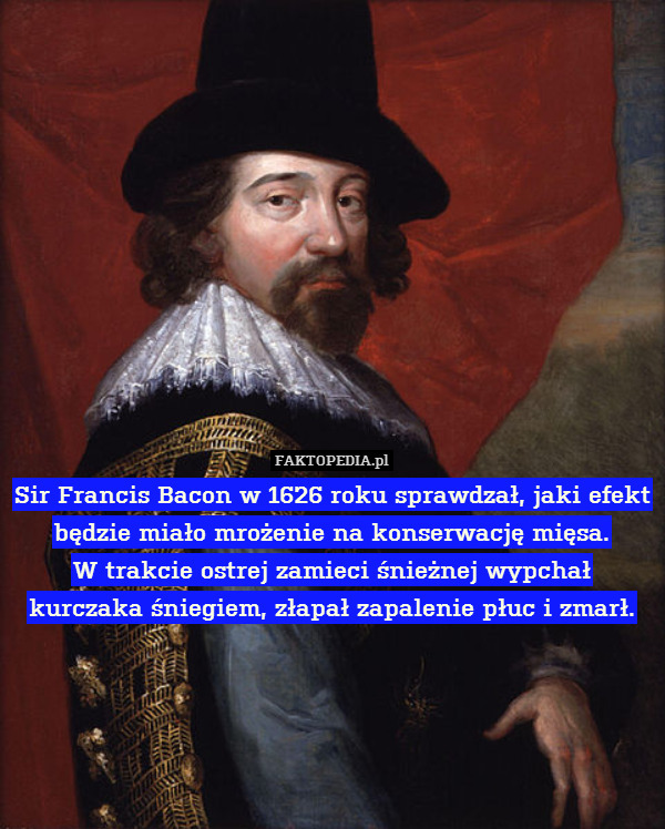 Sir Francis Bacon w 1626 roku