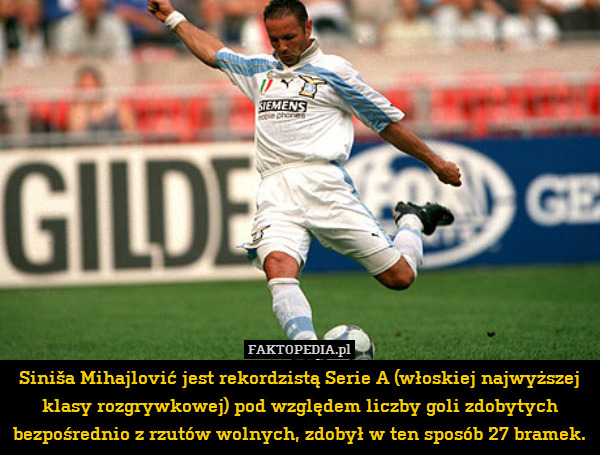 Siniša Mihajlović jest rekordzistą