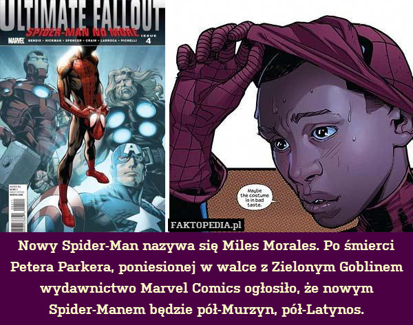 Nowy Spider-Man nazywa się Miles