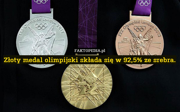 Złoty medal olimpijski składa