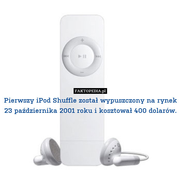 Pierwszy iPod Shuffle został wypuszczony