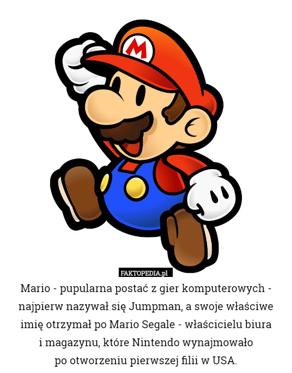 Mario - pupularna postać z gier