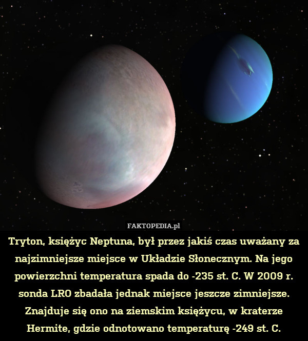 Tryton, księżyc Neptuna, był przez