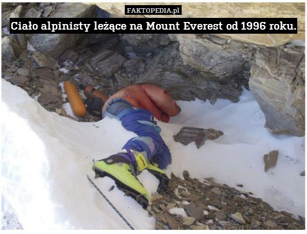 Ciało alpinisty leżące na Mount