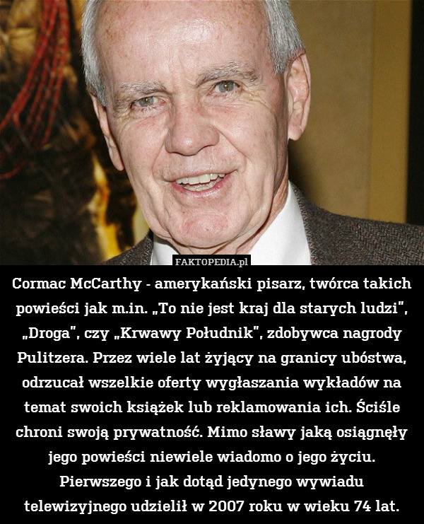 Cormac McCarthy - amerykański