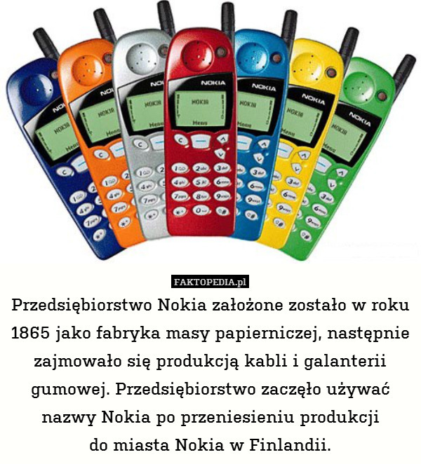 Przedsiębiorstwo Nokia założone