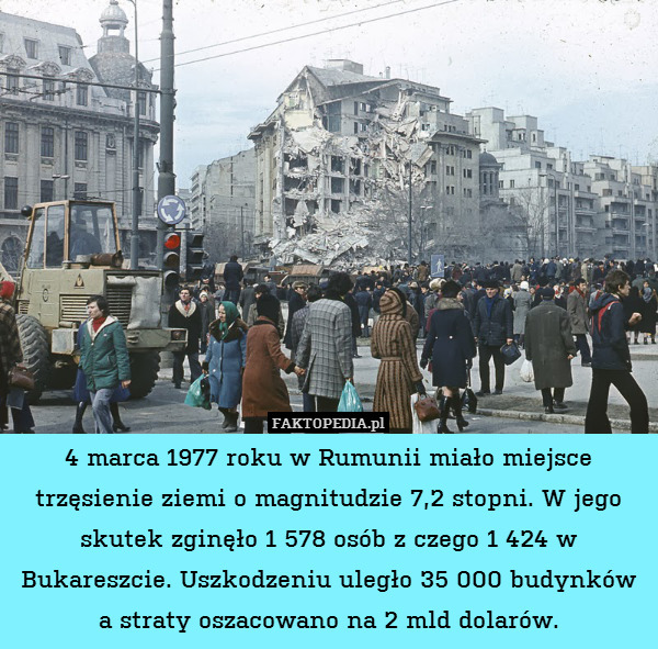 4 marca 1977 roku w Rumunii miało