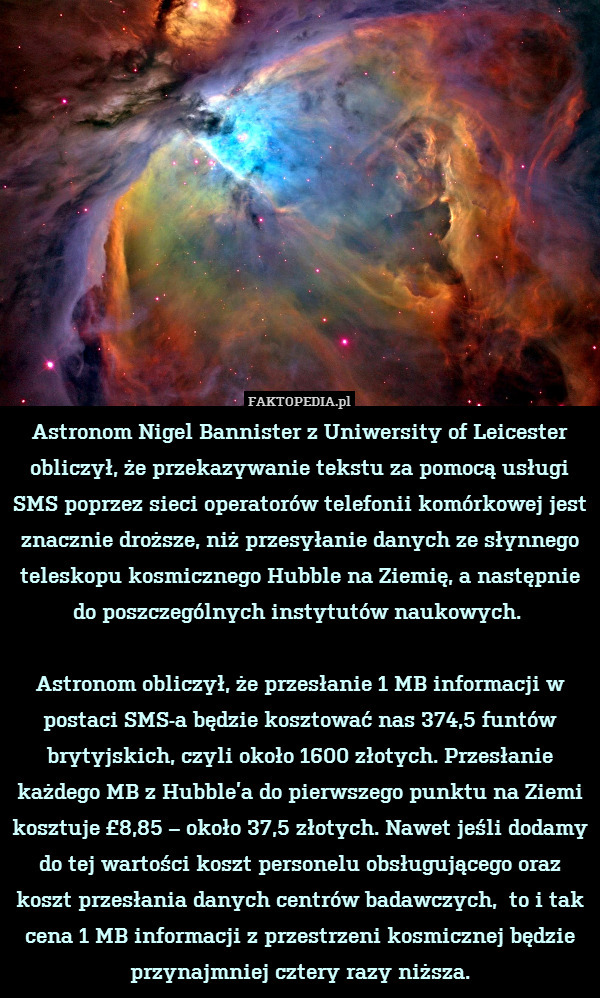 Astronom Nigel Bannister z Uniwersity