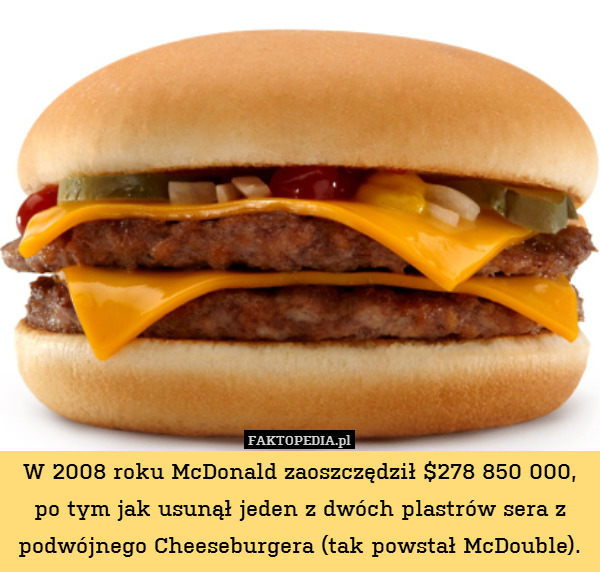 W 2008 roku McDonald zaoszczędził