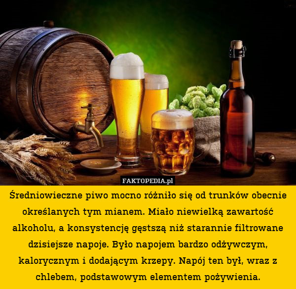 Średniowieczne piwo mocno różniło