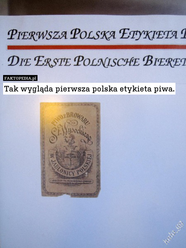Tak wygląda pierwsza polska etykieta