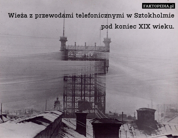 Wieża z przewodami telefonicznymi