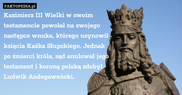 Kazimierz III Wielki w swoim