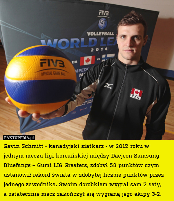 Gavin Schmitt Kanadyjski siatkarz