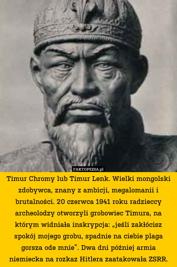 Timur Chromy lub Timur Lenk. Wielki