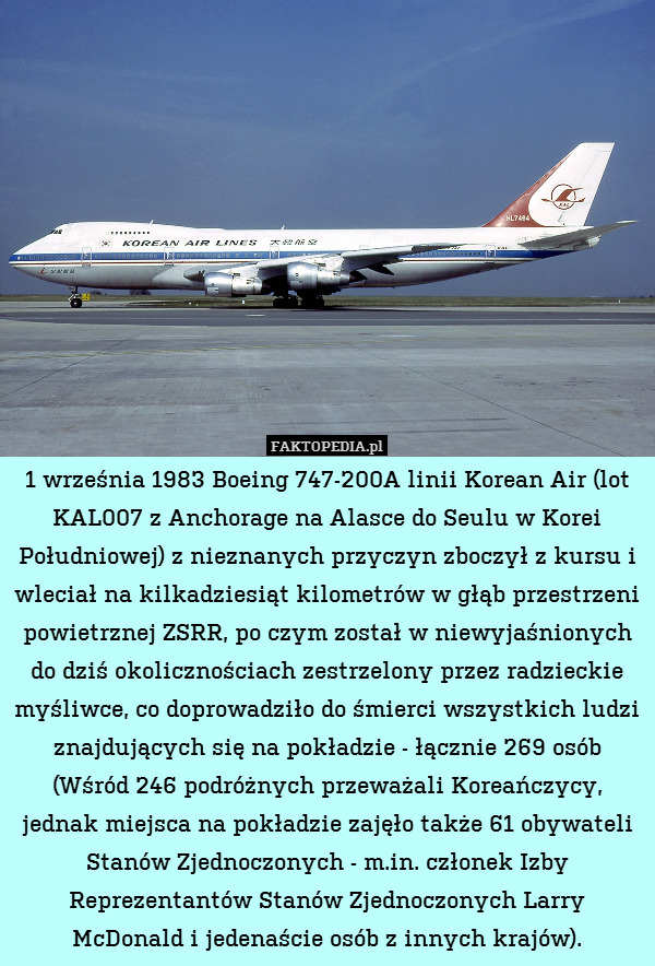 1 września 1983 Boeing 747-200A