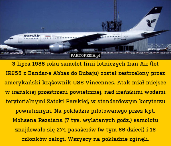 3 lipca 1988 roku samolot linii