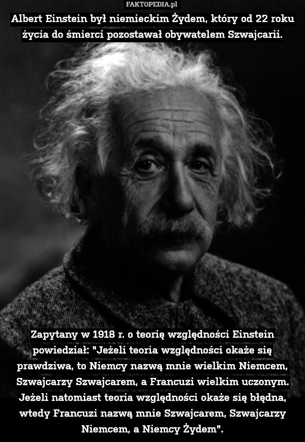 Albert Einstein był niemieckim
