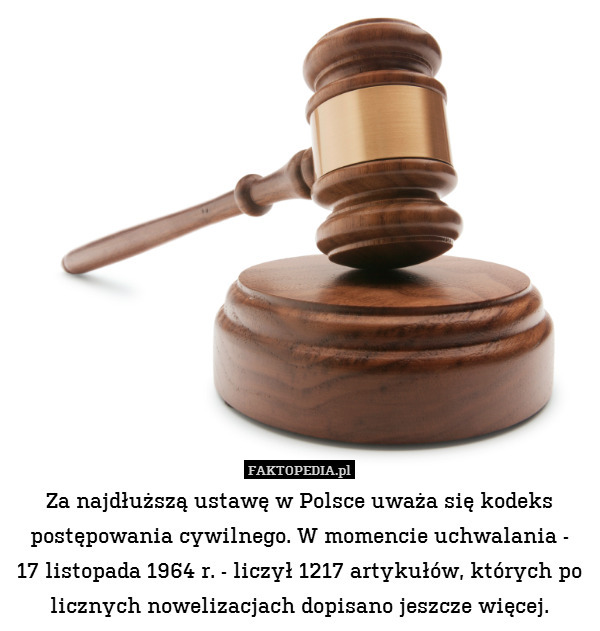 Za najdłuższą ustawę w Polsce