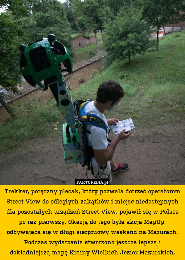 Trekker, poręczny plecak, który pozwala dotrzeć operatorom Street View do