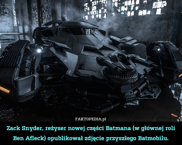 Zack Snyder, reżyser Batmana, w którego wcieli się Ben Afleck, opublikował