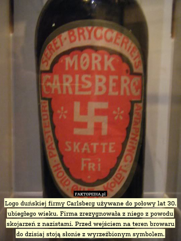 Logo duńskiej firmy Carlsberg używane do połowy lat 30. ubiegłego wieku.