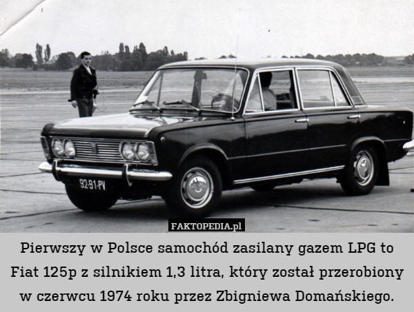 Pierwszy w Polsce samochód zasilany gazem LPG to