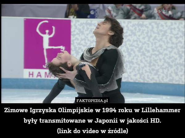 Zimowe Igrzyska Olimpijskie w 1994 roku w Lillehammer były transmitowane