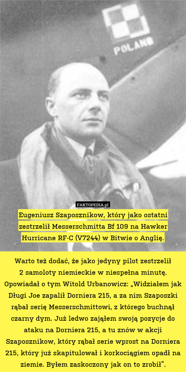 Eugeniusz Szaposznikow, który jako ostatni zestrzelił Messerschmitta Bf 109