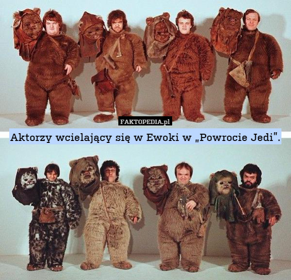 Aktorzy wcielający się w Ewoki w "Powrocie Jedi".