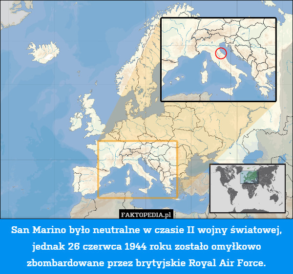 San Marino było neutralne w czasie II wojny światowej, jednak 26 czerwca