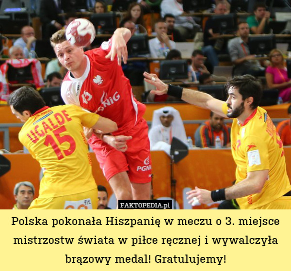 Polska pokonała Hiszpanię w meczu o 3. miejsce mistrzostw świata w piłce