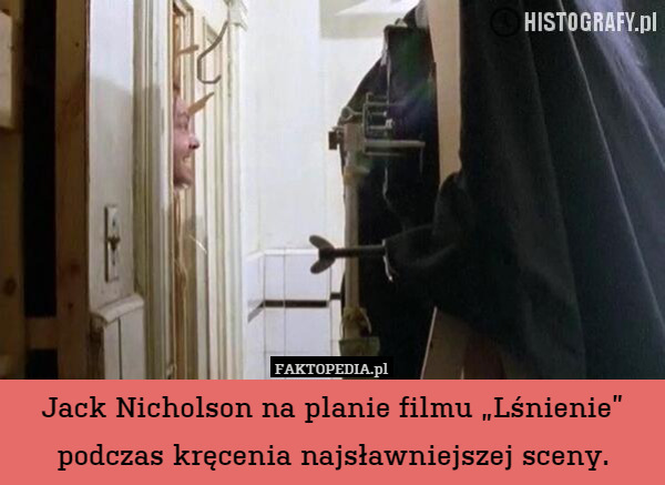 Jack Nicholson na planie filmu „Lśnienie” podczas kręcenia najsławniejszej