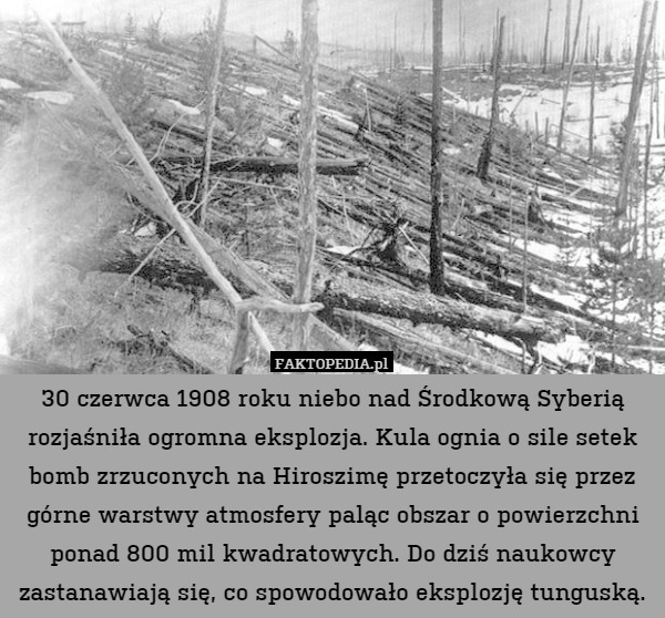 30 czerwca 1908 roku niebo nad Środkową Syberią rozjaśniła ogromna eksplozja.