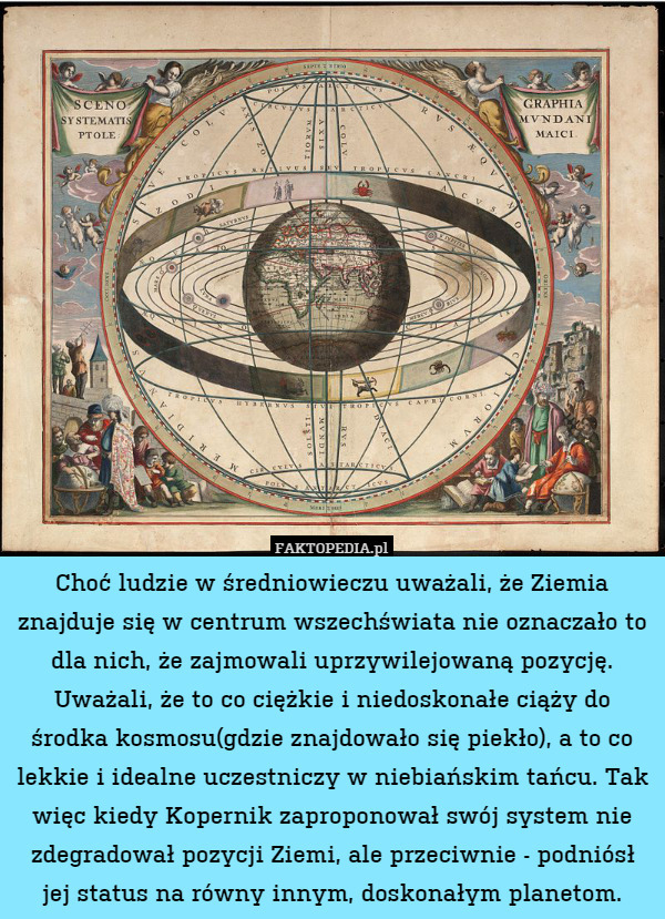 Choć ludzie w średniowieczu uważali, że Ziemia znajduje się w centrum wszechświata