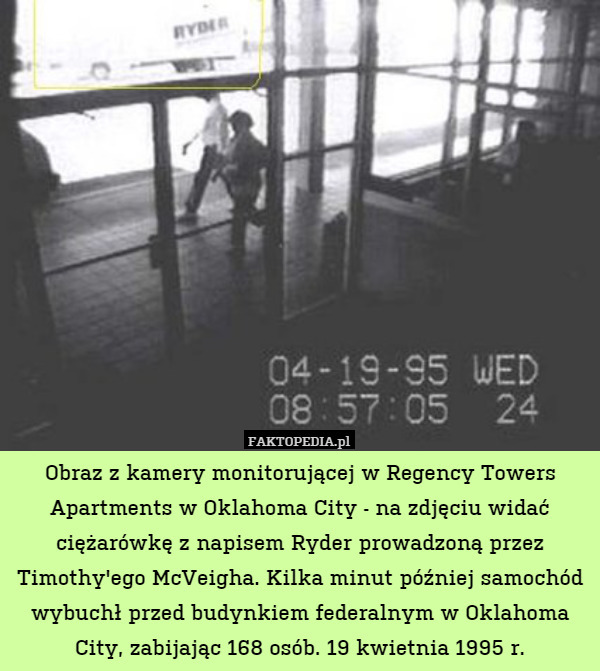 Obraz z kamery monitorującej w Regency Towers Apartments w Oklahoma City