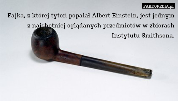 Fajka, z której tytoń popalał Albert Einstein, jest jednym z najchętniej