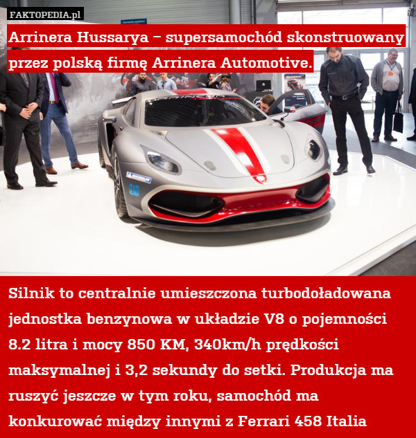 Arrinera Hussarya − supersamochód skonstruowany przez polską firmę Arrinera